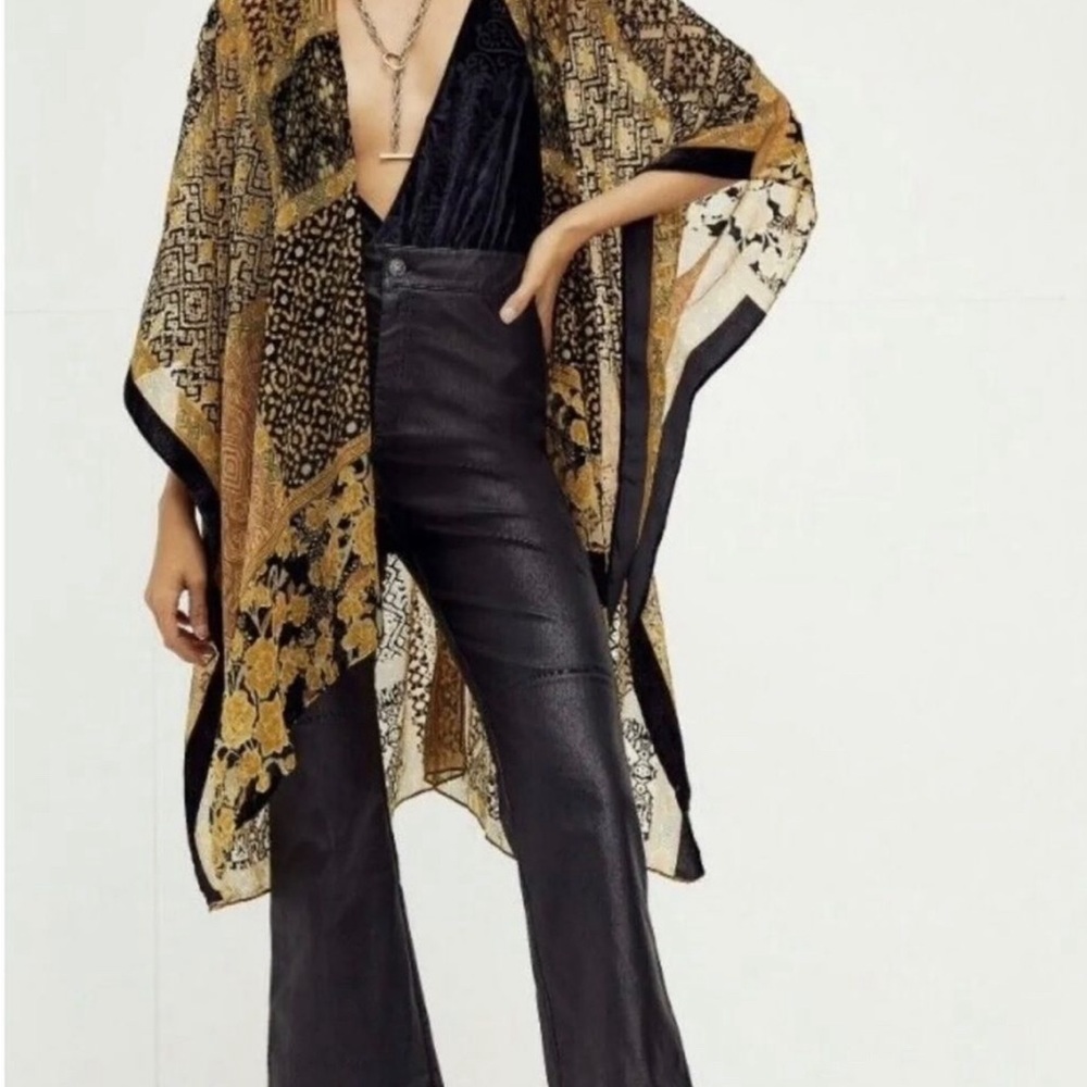 NWT Vintage Free People Beguiled Patchwork Kimono Jacket One Size